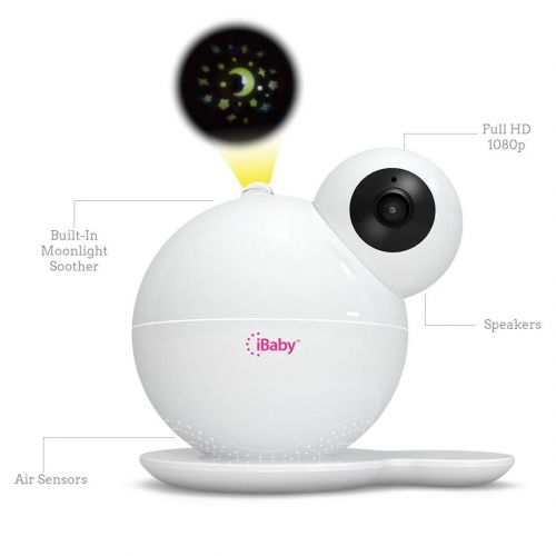 아이베이비 IBaby iBaby Baby Monitor M2S Plus, 1080p Full HD Wi-Fi Digital Video Home Camera with Temp & Humidity Detector and Sound and Motion Alerts, Night Vision Camera, iPhone and Android