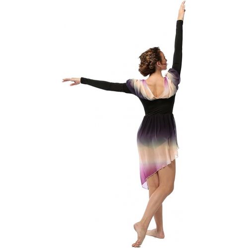  Alexandra Collection Womens Belle Long Sleeve Skirted Lyrical Dress Dance Costume