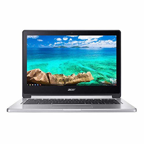 에이서 Newest Flagship Acer R13 13.3 Convertible 2-in-1 Full HD IPS Touchscreen Chromebook - Intel Quad-Core MediaTek MT8173C 2.1GHz, 4GB RAM, 32GB SSD, WLAN, Bluetooth, Webcam, HDMI, USB