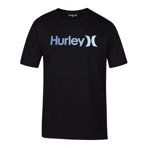  Hurley Mens One and Only Gradient 2.0 Short Sleeve T-Shirt, Black (BLACK/010), Small