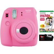 Fujifilm Instax Mini 9 (Pink) wColor Film (2-Pack  20 Exposures)