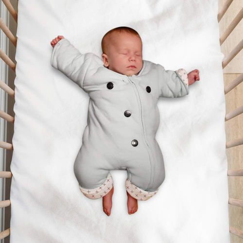  CribCulture Baby Sleep Suit with Adjustable Ventilation for Infants 3-7 Months or 12-21 lbs for Transitioning Your Infant from Swaddling - Soft Sleepsuit Allows Baby to Move - Wearable Swaddle