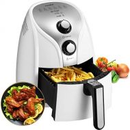 Comfee 1500W Multi-Function Electric Hot Air Fryer with 2.6 Qt. Removable Dishwasher Safe Basket(White)