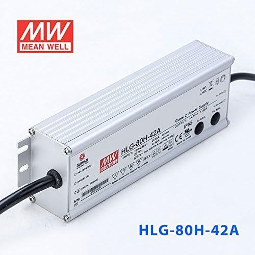 MEAN WELL Meanwell HLG-80H-42A Power Supply - 80W 42V 1.95A - IP65 - Adjustable Output