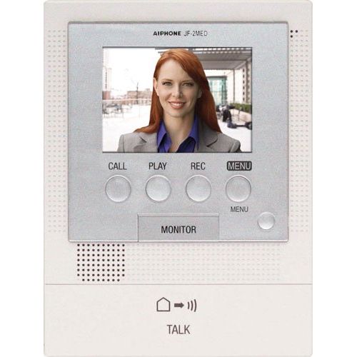 Aiphone JF-2MED Master Station for JF Series AudioVideo Intercom System, For Up to Two Door and Two Sub-Master Stations