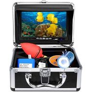 Underwater Fish Finder Anysun Professional Fishing Video Camera with 7 TFT Color LCD Hd Monitor 700tvl CCD 15M Cable Length with Carry Case, Fun to See Fish Biting