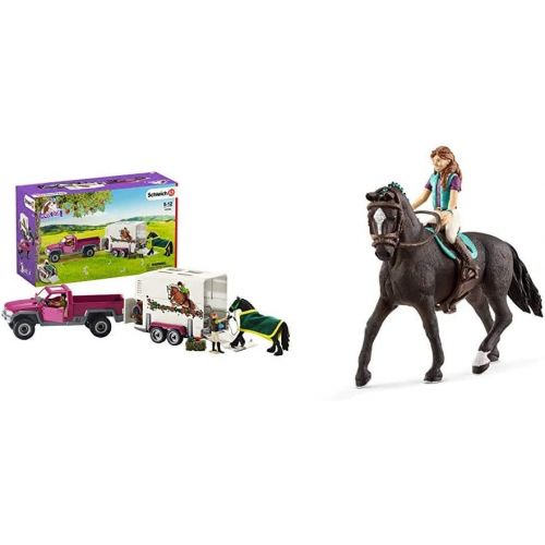  Schleich North America Pick Up with Horse Trailer Playset