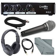 Photo Savings Rolls MX34c LiveMix 2 Channel Microphone Mixer and Supercardioid Handheld Microphone Deluxe Accessory Bundle