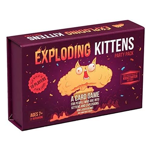 [아마존베스트]Exploding Kittens Party Pack Game - Play Exploding Kittens with up to 10 Players!