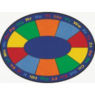 Learning Carpets CPR486 - ABC Squares Oval, Large