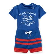 RALPH LAUREN Ralph Lauren Baby Boys Graphic T-Shirt & Striped Shorts Set