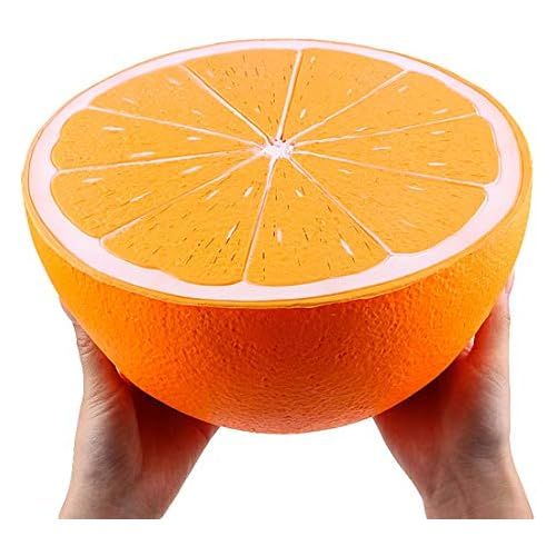  FineInno Jumbo Squishies Toy Squeeze Toy Super Soft Slow Rising Kawaii Hand Wrist Toy Cream Scented Simulation Toys for Release Stress and Anxiety. (Jumbo Orange)