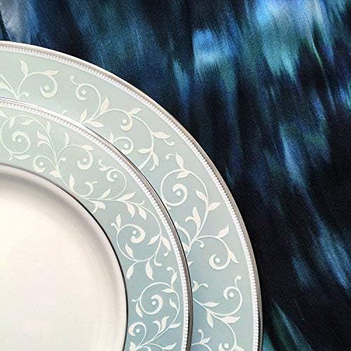 레녹스 Lenox Opal Innocence Blue Oval Platter, White