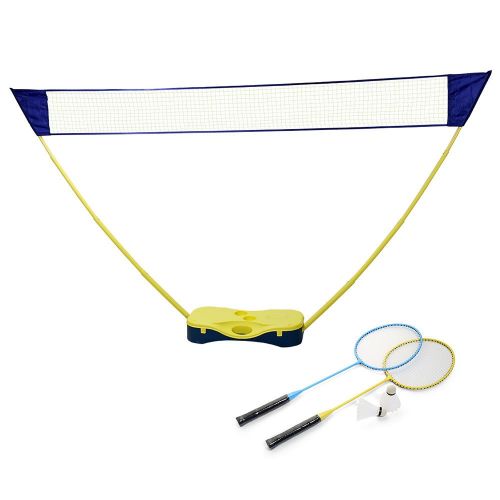  HLC 3 in 1 Outdoor Portable Badminton Set,Tennis, Badminton, Volleyball Net with Stand, Battledore