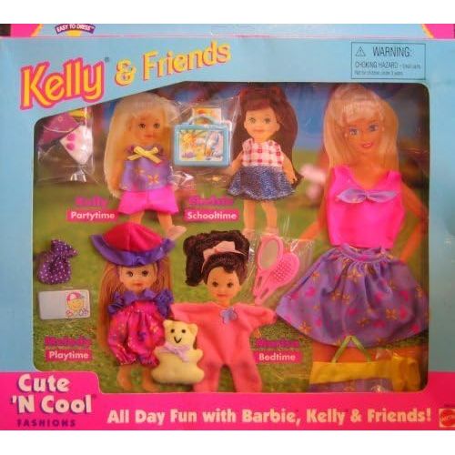바비 Barbie - KELLY Cute N Cool Fashions All Day Fun With Barbie, Kelly & Friends! (1996 Arcotoys, Mattel)