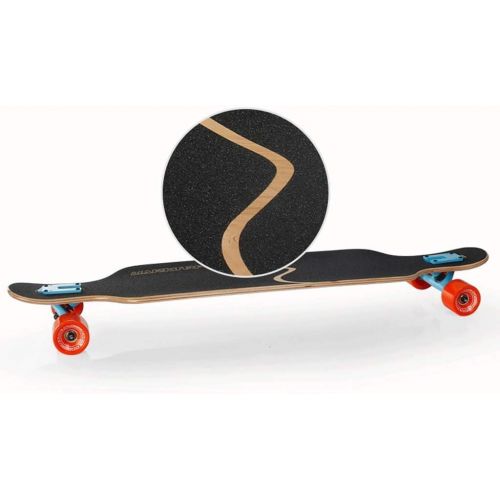  YHDD Longboard Travel Skills Tanzbrett Erwachsene Mannliche Madchen Anfanger Allrad Skateboard Langes Skateboard (Farbe : A)