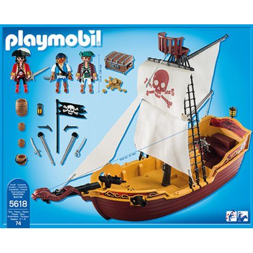 플레이모빌 PLAYMOBIL Red Serpent Pirate Ship