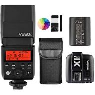 Godox GODOX V350F 2.4G TTL Camera Flash Speedlite with Li-ion Battery, X1T-F TTL Wireless Flash Trigger for Fuji Fujifilm GFX50S X-Pro2 X-T20 X-T2 X-T1 X-Pro1 X-T10 X-E1 X-A3 X100F X100T