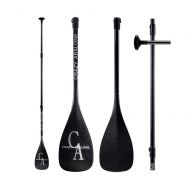 CRAZY ABALONE 3 Piece Adjustable SUP Paddle Ultralight Stand Up Paddle 3K Full Carbon Fiber SUP Paddle Black