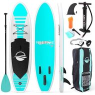 [아마존베스트]SereneLife Inflatable Stand Up Paddle Board (6 Inches Thick) with Premium SUP Accessories & Carry Bag | Wide Stance, Bottom Fin for Paddling, Surf Control, Non-Slip Deck | Youth &