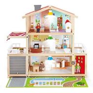 Hape Kids Wooden Doll Family Mansion with Accessories