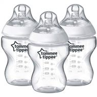 [아마존베스트]Tommee Tippee Closer to Nature Baby Bottle, Anti-Colic Valve, Breast-Like Nipple for Natural Latch, BPA-Free- Slow Flow, 9 Ounce, 3 Count