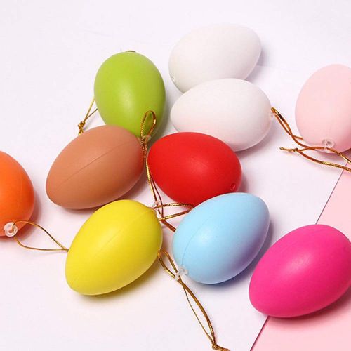  HanYoer Colorful Easter Eggs on Sticks Simulation Egg Hand Crafts Ornaments Gadget Home Wedding Decoration (10 pcs)