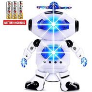[아마존베스트]Toysery Electronic Walking Dancing Robot Toys for Kids - Little Robot with Music, LED Lights for 3 Year olds and Above- Battery Operated Robot Toy for Birthday Gift, Christmas, Eas
