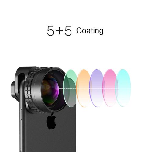  ALXDR Professional 4 in 1 Phone Camera Lens Kit HD Clip-on Lens - 3.0X Telephoto Lens+ Fisheye+ 20X Macro + Super Wide Angle Lens for iPhone X 8 7 6 Plus Samsung & Most Smartphones
