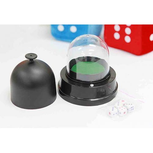  Serendipity Serendiptiy Automatic Dice Rolling Machine Auto Dice Roller Cup with 5 Dices, Battery Operated, 4.3x4.5, Black, Set of 2