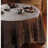Garnier-Thiebaut Eloise Sienne French Tablecloth, 96 Inches x 149 Inches, 100% Cotton, French Heritage Collection
