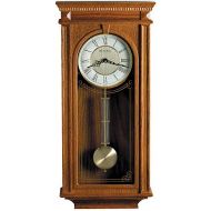 Bulova C4419 Manorcourt Chiming Clock, Golden Oak Finish, Brown