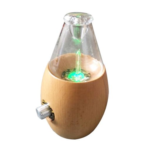  LYSON Hand-made Nebulizing Essential Oil Aroma Diffuser, Wood and Glass Aromatherapy Nebulizer with 7 Color Changing LED lights  No Heat, No Water, No Plastic