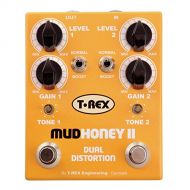 T-Rex Engineering MUDHONEY-II Dual Distortion Guitar Effects Pedal with Two Independent Channels of Vintage Gain Dual Distortion; Individual Boost Function and Tone Controls for Ea