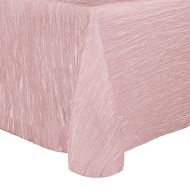 Ultimate Textile -5 Pack- Crinkle Taffeta - Delano 90 x 156-Inch Rectangular Tablecloth, Light Pink