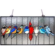 Chloe Lighting Tiffany Style Featuring Birds in the Cage Window Panel