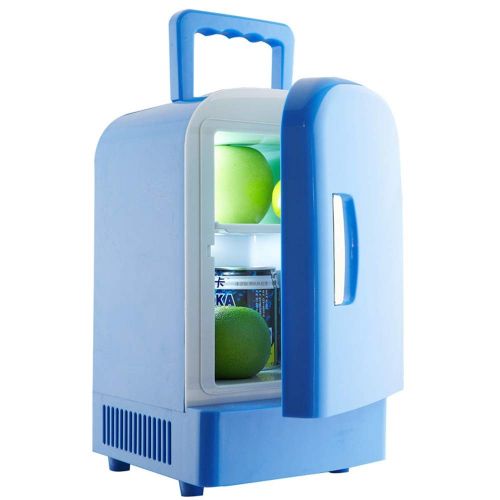  Xiejuanjuan Cooler and Warmer Fridge Compact Personal Fridge Mini Portable , Cools & Heats 4 Liter Capacity Chills 6 12oz Cans 100% Freon-Free & Eco Friendly Includes Plugs For Home Outlet & 1