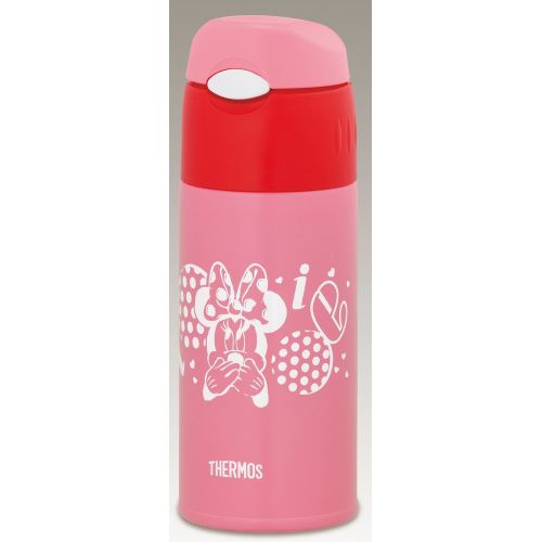 써모스 Thermos vacuum insulation straw bottle Disney Minnie 0.4L pink FHL-400FDS P