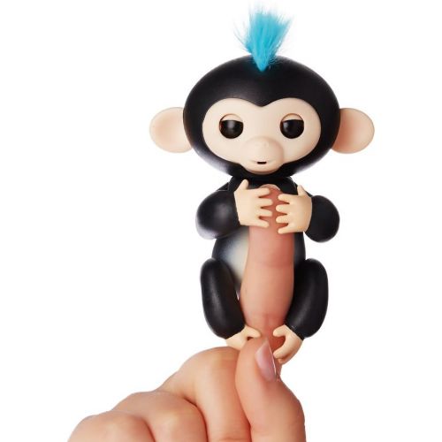  [아마존베스트]Fingerlings - Interactive Baby Monkey - Finn (Black with Blue Hair) By WowWee