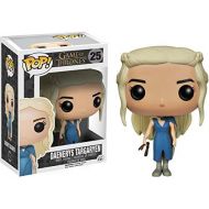 Daenerys Targaryen in Blue Outfit w/ Staff: Game of Thrones x Funko POP! Vinyl Figure & 1 POP! Compatible PET Plastic Graphical Protector Bundle [#025 / 04048 - B]
