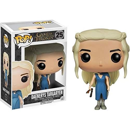 펀코 Daenerys Targaryen in Blue Outfit w/ Staff: Game of Thrones x Funko POP! Vinyl Figure & 1 POP! Compatible PET Plastic Graphical Protector Bundle [#025 / 04048 - B]