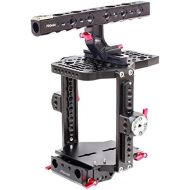 PROAIM Muffle Professional Aluminum Camera Cage for ARRI Alexa Mini Camera with NATO Top Handle, NATO Side Rails, Rosette & 15mm Base Tripod Plate (CG-019-00)
