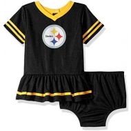 NFL Pittsburgh Steelers Baby-Girls 2-Piece Football Dress Set, Black, 3-6 Months