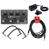 TC Electronic Ditto X4 Looper Two Patch Cables One Instrument Cable 960805005