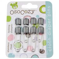 [아마존베스트]OsoCozy Diaper Pins - {Black} - Sturdy, Stainless Steel Diaper Pins with Safe Locking Closures - Use for Special Events, Crafts or Colorful Laundry Pins
