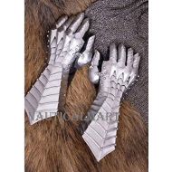 NAUTICALMART Functional Gauntlets Pair Medieval Steel Armor Gloves Halloween Costume