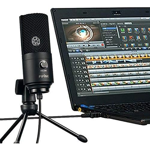  USB Microphone,Fifine Metal Condenser Recording Microphone For Laptop MAC Or Windows Cardioid Studio Recording Vocals, Voice Overs,Streaming Broadcast And YouTube Videos.(669B)