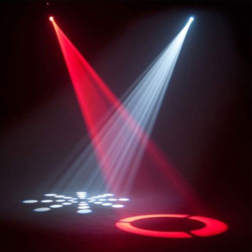  U`King LED Moving Head Light Spot 4 Color Gobos Light 100W DMX with Show KTV Disco DJ Party for Stage Lighting (Black)