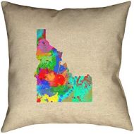 ArtVerse Katelyn Smith 36 x 36 Floor Double Sided Print with Concealed Zipper & Insert Idaho Watercolor Pillow