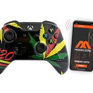ModdedZone Glossy 420 Xbox One S Rapid Fire Custom Modded Controller 40 Mods for All Major Shooter Games, Auto Aim, Quick Scope, Auto Run, Sniper Breath, Jump Shot, Active Reload & More (with